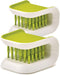 2Pcs Knife Cleaner Blade Brush Green Cutlery Cleaner Brush Bristle Scrub for Kitchen Washing Non-Slip by Lucky Shop1234 (Green, 2pcs)...
