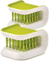 2Pcs Knife Cleaner Blade Brush Green Cutlery Cleaner Brush Bristle Scrub for Kitchen Washing Non-Slip by Lucky Shop1234 (Green, 2pcs)...