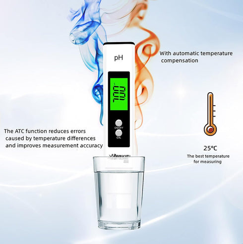 Water Tester PH Meter, Digital PH Meter 0.01 PH High Accuracy Water Quality Tester with 0-14 PH Measurement Range for Household Drinking, Pool and...