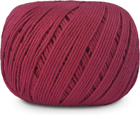 Circulo Amigurumi Yarn, 100% Mercerized Brazilian Virgin Cotton - Cotton Yarn for Crocheting and Knitting, Soft Yarn, Red Yarn Art - Sport Weight ...