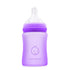 3-in-1 Glass Sippy Cups for Toddlers | Silicone Coated Glass Baby Bottles | Non-Toxic Transition Cup for Baby with Removeable Handles | Baby Straw...