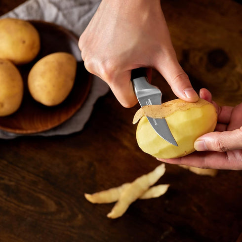 Bird Beak Paring Knife, 2.75 Inch Peeling Knives German Stainless Steel Small Curved Fruit Knifes, Razor Sharp Kitchen Pairing Knives with Ergonom...