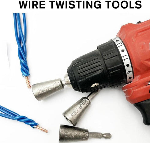 1 Pack Blue Wire Twister,Wire Twisting Tool,Electrical Wire Twister Tool for Drill,Wire Nut Twister,Spin Twisting Wire Connector Socket,Wire Termi...