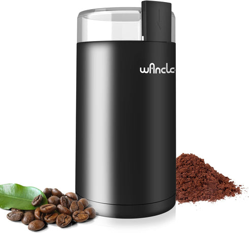 Coffee Grinder, Wancle Electric Coffee Grinder, Quiet Spice Grinder, One Touch Coffee Mill for Beans, Spices and More, with Clean Brush Black...