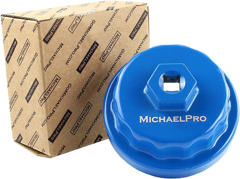 MichaelPro MP009057 Oil Filter Cap Wrench for Toyota, Lexus, Fits Most 6 & 8 Cylinder Engines / 2.5L to 5.7 L Engines, 64.5mm 14 flutes- Easily Re...