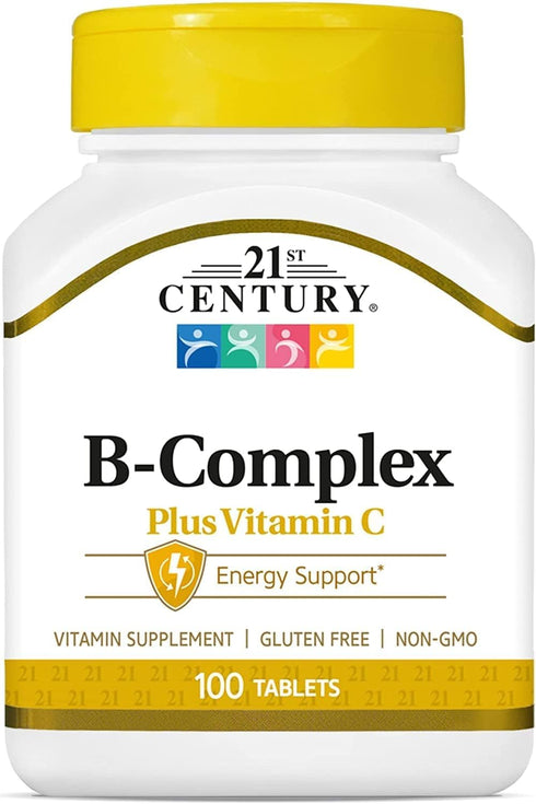 21st Century Healthcare, B Complex Plus Vitamin C, Tablets 100 Count (Pack of 1)...