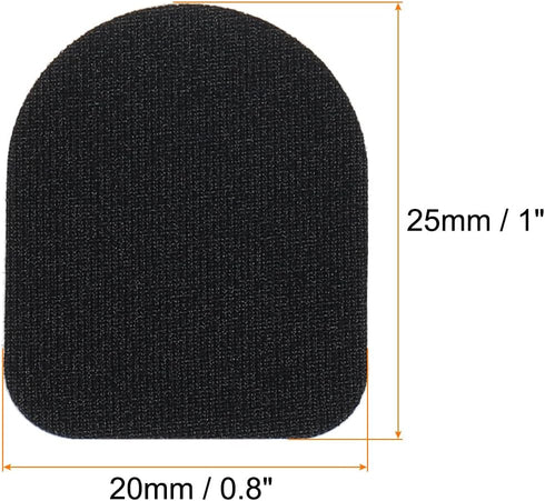 MECCANIXITY Gloves Touch Screen Sticker Ultra High Sensitivity Flexible Carbon Fiber Ultra Thin Stickers Black for Gloves, Pack of 20...