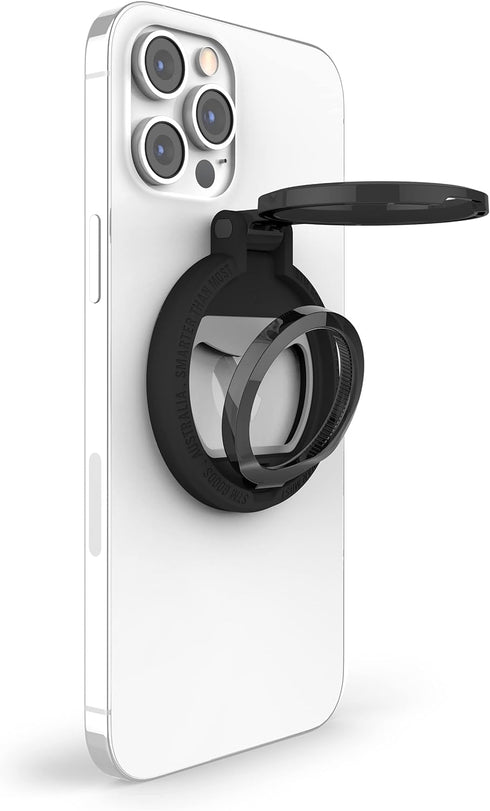 STM MagLoop – Designed for MagSafe iPhone – Magnetic 3-in-1 Accessory – Finger Loop Grip, Kickstand and Bottle Opener – Black (stm-936-327Y-01)...