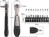 11pc 36-Tooth 1/4 inch Mini Ratchet Wrench Screwdriver Bit Set 90 Degree High Torque Mini Offset Reversible Drive Handle...