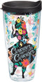 Tervis 1269219 Disney-Alice in Wonderland Curiouser Insulated Tumbler with Wrap and Black Lid, 24oz, Clear...