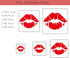 5PCS Lip Stencil Kiss Lips DIY Stencil with 5 Sizes Lips Lipstick Mouth Painting Stencils Reusable Red Lips PET Stencils for Floor Wall Wall Furni...
