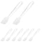 Mini Disposable Plastic Cosmetic Spatulas - SumDirect 100 Pcs Frosted Clear Skincare Makeup Mask Spatula...