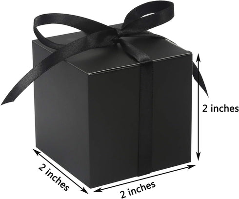COTOPHER 60pcs Small Gift Boxes, Favor Boxes 2x2x2 inches Paper Gift Boxes with Ribbons Candy Box for Wedding Favors Baby Shower Bridal Shower Bir...