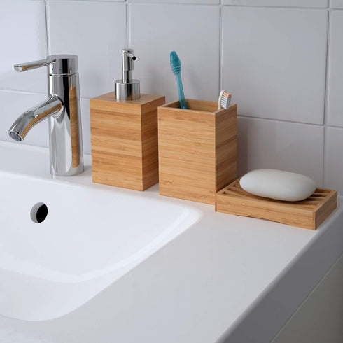 IKEA NEW DRAGAN Toothbrush Holder, bamboo""...