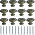 12Pcs Vintage Bronze Cabinet Knobs, Flower Drawer Handles with Screws for Furniture Kitchen Cupboard Closet Wardrobe(Style B)...
