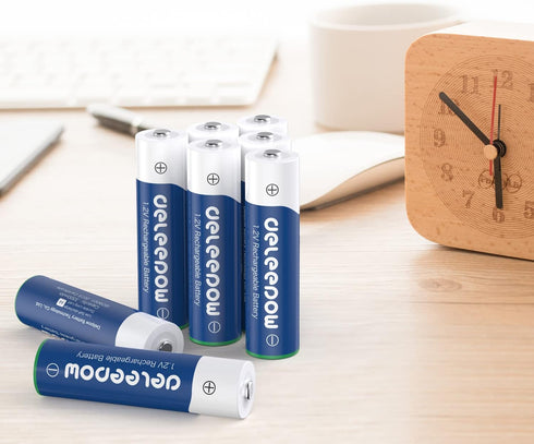 Deleepow AA Rechargeable Batteries Nimh 3300mAh 1.2V Batteries AA Size Rechargeable High Capacity 1200 Cycles 8-Pack(Only Battery)...