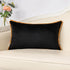 Yangest Black and Gold Rectangle Pillow Cover Cut Velvet Leopard Print Cushion Cover Luxury Modern Pillowcover for Couch Living Room Bedroom,12x20...