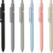 6 Pack Cute Gel Pens, Retractable Quick Dry Gel Ink Pen, Fine Point 0.5mm Black Ink Rolling Ball Gel Pens, Smooth Writing Aesthetic Pens for Home ...
