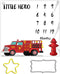 Firemen Baby Monthly Milestone Blanket for Boys, Fire Truck Little Hero Photo Balnket, 48x48in, Baby Milestone Blanket for Newborn Baby Shower BTZ...