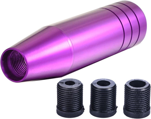 Arenbel 5" Polished Alloy Gear Shifter Lever Knobs Weighted Car Shift Stick Grip Speed Handle Fit Most Auto Manual Transmissions, Purple...