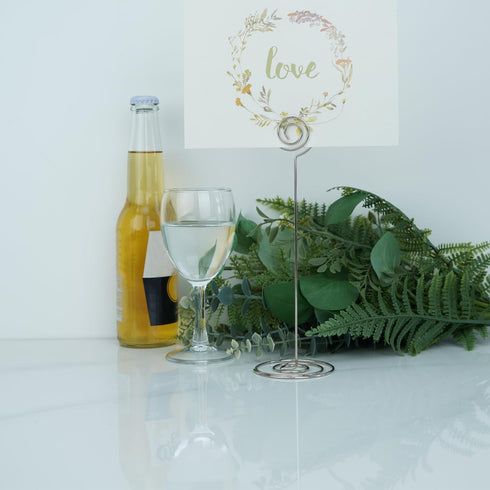 Place Card Holders - 10pcs 8.6" Tall Table Card Holders Table Number Holders Table Picture Stand Wire Photo Holder for Place Cards Wedding Party O...