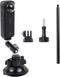 Suction Cup Mount for Insta360 One X4 X3 X2 Go3, Car Windshield Window Sunroof Mount with Phone Holder Adapter Compatible with GoPro Hero 12 11 10...