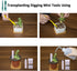100 Pcs 4" Plastic Seedlings Plants Nursery Pots with 100 Pcs Waterproof Plastic Plant Tags and 2Pcs/Set Transplanting Digging Mini Tools...