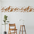 3pcs Mountain Stencil 33×10.9inch Splicing Style Mountain Bird Template with Paint Brush Reusable Mountains Landscape Stencil for DIY Wall Art Fur...