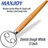 Danish Dough Whisk Wooden Bread Whisk with Stainless Steel Dough Hook - Traditional Dutch Whisk - Dough Mixer Hand Tool & Sourdough Bread Making T...