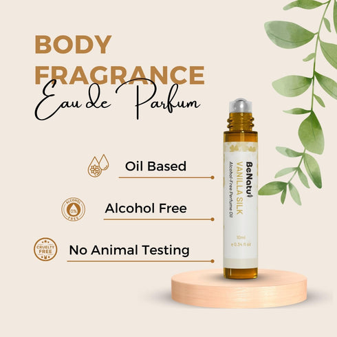 benatu Vanilla Essential Oil Roll On Perfume for Women, Alcohol Free Eau De Parfum, Travel Size Concentrated Long Lasting Aromatherapy Body Fragra...