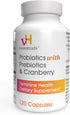 vH essentials Probiotics with Prebiotics and Cranberry Feminine Health Supplement - 120 Capsules (544-36)...