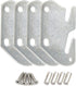 Bitray Wood Bed Plates Wood Bed Rail Hook Plates for Bed Frame Bracket Headboard Footboard Replacement - 4pcs...