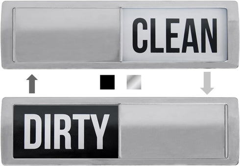 Gorilla Grip Clean and Dirty Dishwasher Magnet Sign, Optional Adhesive, Magnetic Kitchen Decor, Easy Read, Non-Scratch, Heavy Duty Shutter Slide M...