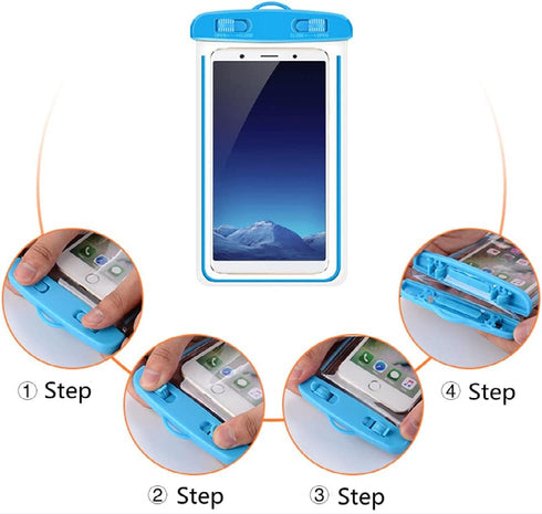 wameay Waterproof Phone Pouch, Universal Waterproof Phone case, Dry Bag Outdoor Beach Bag for iPhone 12 11 8 7 Pro Max SE XR/Samsung Galaxy s21 No...