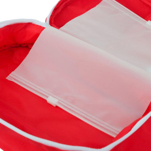 First Aid Bag First Aid Kit Empty Medical Storage Bag Red Trauma Bag for Emergency First Aid Kits Car Workshop Cycling Outdoors (Red Handle)...