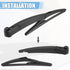 ACROPIX Rear Windshield Wiper Blade Arm Assembly Fit for Mini Cooper - Pack of 2 Black...