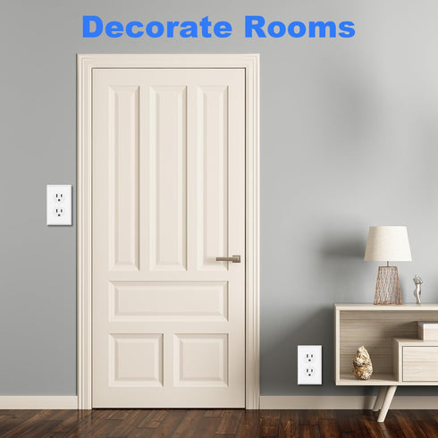 Duplex Wall Plates, Electric Receptacle Outlet Cover with Screws, 1-Gang Standard Size 2.76"W x 4.5"H, Glossy White (20 Pack)...