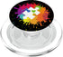 Autism Awareness Puzzle Piece Colorful Rainbow Splatter PopSockets MagSafe PopGrip for iPhone...