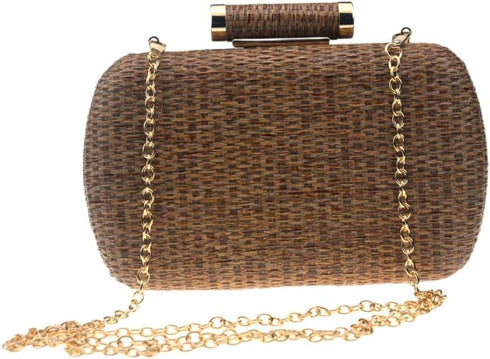 Women's Handwoven Straw Evening Handbags Summer Wallet Clutch Bag Crossbody Mobile Phone Bag...