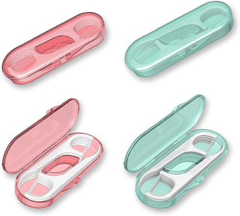AOCEAN Dental Floss Picks - Travel Floss with Toothpicks - Professional Threader Flossers with 4 Storage Cases - Ideal for Family Hotel and High-T...
