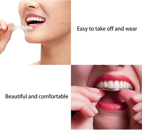 Mouth Guard for Clenching Teeth at Night,4 PCS Custom Moldable Dental Night Guard,Professional Mouth Guard for Grinding Teeth Stops Bruxism(One Si...