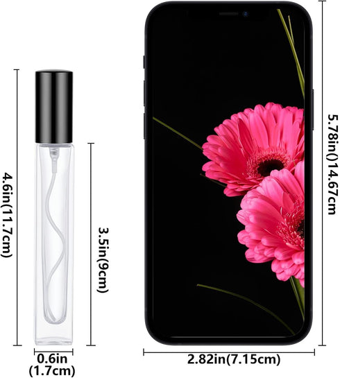 Lil Ray 10ml Perfume Atomizer for Men & Women. Refillable Glass Spray Bottle. Portable Fragrance Bottle for Travel,Party (6PCS)...