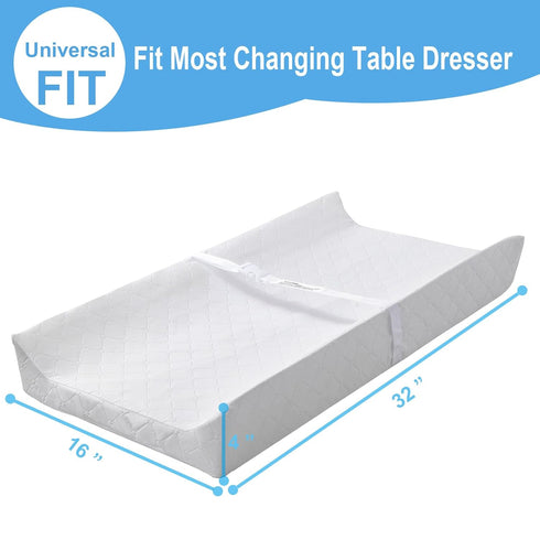 Diaper Changing Pad with Liner - Comfortable & Protective Changing Table Pad with Waterproof Surface & Non-Skid Bottom, 32x16"...