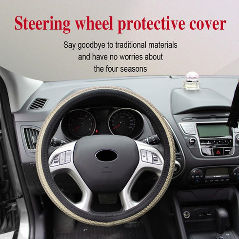 Car Steering Wheel Cover, Elastic Stretch Steering Wheel Cover, 15 Inch Anti-Slip Car Steering Wheel Protector, Steering Wheel Accessories Univers...