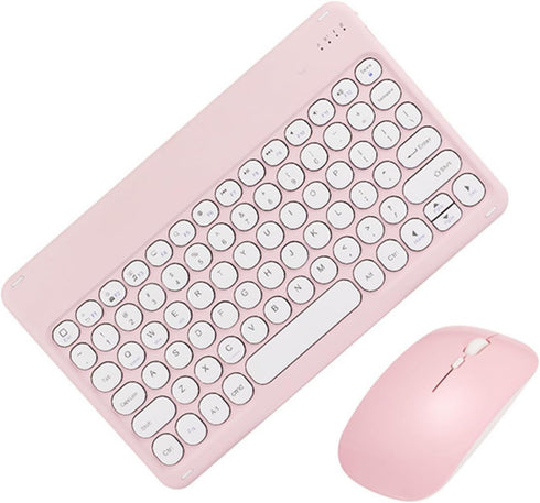 Small Bluetooth Keyboard and Mouse Combo,Ultra-Slim Ultra Slim Portable Cordless Wireless Keyboard for Android Tablet Cell Phone Smartphone iPhone...