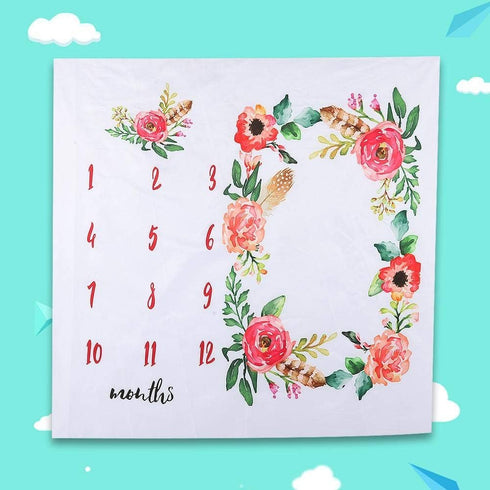 Tnfeeon Baby Blanket Newborn Photography Props Kids Growth Record Blanket Indoor Outdoor Props for Boys Girls...