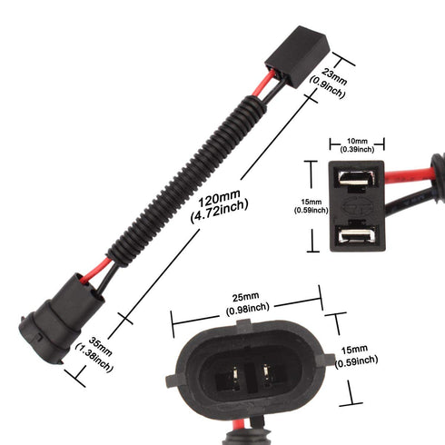 TOMALL H11 to H7 Light Blub Retrofit Wiring Harness Connector Socket Adapter 12cm(5inch)...