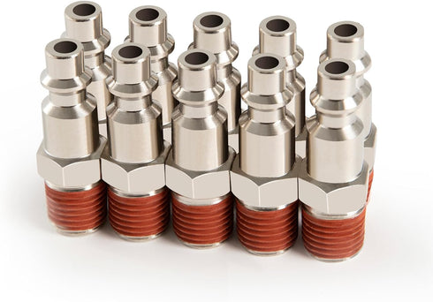 Industrial Air Plug, 1/4" Body Size, 3/8" NPT Male Pneumatic Plugs, Air Compressor Accessories Fittings(5-PACK)...