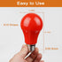 GREENIC Red Light Bulbs 9W (60 Watt Equivalent), 120V E26 Base A19 Red LED Lights for Bedroom, Porch, Holiday, Party, Valentine's Day, Halloween, ...