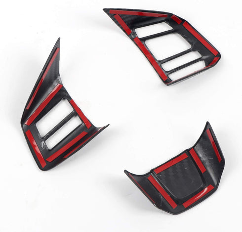 HIGH FLYING Carbon Grain Car Interior Accessories Steering Decoration Trim ABS 3pcs for Subaru WRX STI 2016 2017 2018 (NOT Fit Turbo CVT)...
